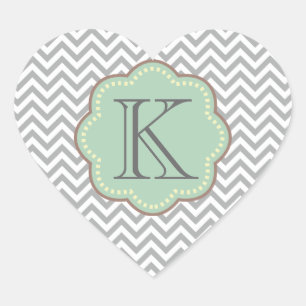 Gray Chevron Hart Sticker