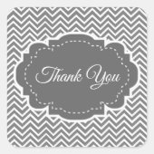 Gray Chevron Hartelijk dank Sticker (Voorkant)