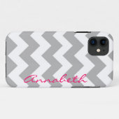 Gray Chevron iPhone 5 Case Mate (Achterkant (horizontaal))