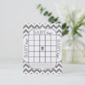 Gray Chevron met Panda Baby Bingo Briefkaart (Staand voorkant)