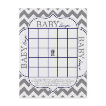Gray Chevron met Panda Baby Bingo