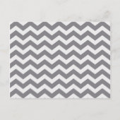Gray Chevron met Panda wil Baby Advieskaart (Achterkant)