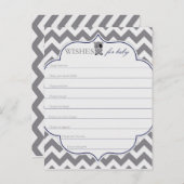 Gray Chevron met Panda wil Baby Advieskaart (Voorkant / Achterkant)