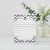 Gray Chevron met Panda wil Baby Advieskaart (Staand voorkant)