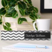 Gray Chevron Monogram Desk Name Bord Naambordje