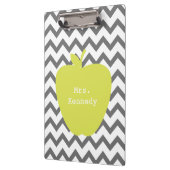 Gray Chevron Neon Apple leraar Klembord (Links)