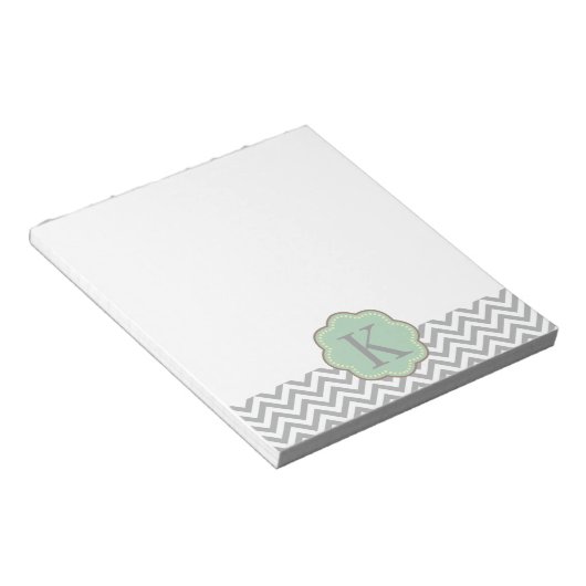 Gray Chevron Notitieblok (Schuin)