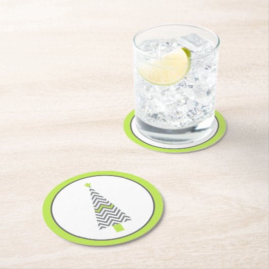 Gray Chevron - Onderzetters met kerstbomen (Insitu)