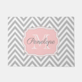 Gray Chevron Pattern Deurmat (Voorkant)