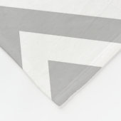 Gray Chevron Pattern Fleece Deken (Hoek)