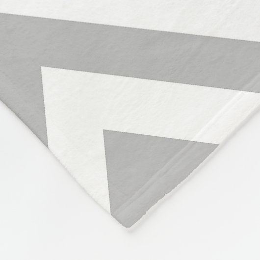 Gray Chevron Pattern Fleece Deken (Hoek)