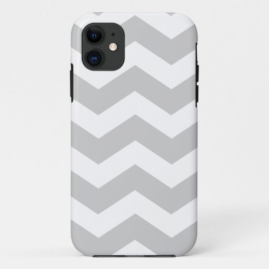 Gray Chevron Pattern Hoesje-Mate iPhone 5 Hoesje (Achterkant)