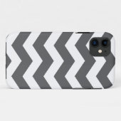 Gray Chevron Pattern Hoesje-Mate iPhone 5 Hoesje (Achterkant (horizontaal))
