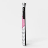 Gray Chevron Pink gepersonaliseerd iPhone 5 Hoesje (Achterkant/links)