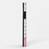 Gray Chevron Pink gepersonaliseerd iPhone 5 Hoesje (Achterkant/rechts)