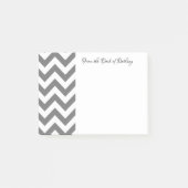 Gray Chevron Post Post-it® Notes (Voorkant)