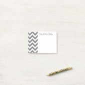 Gray Chevron Post Post-it® Notes (Op bureau)