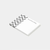 Gray Chevron Post Post-it® Notes (Schuin)