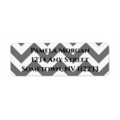 Gray Chevron Return Label (Voorkant)