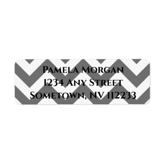 Gray Chevron Return Label (Voorkant)