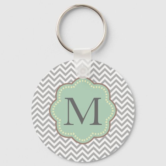 Gray Chevron Sleutelhanger (Voorkant)