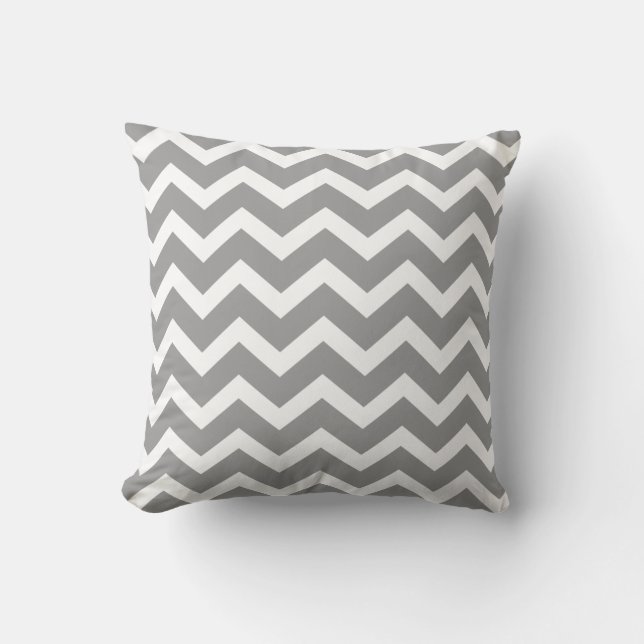 Gray Chevron Stripe Pillow Kussen (Voorkant)