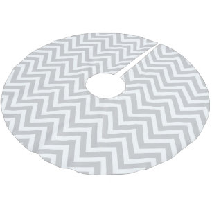 Gray Chevron Stripes Kerstboom Rok