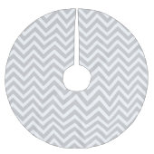 Gray Chevron Stripes Kerstboom Rok (Voorkant)