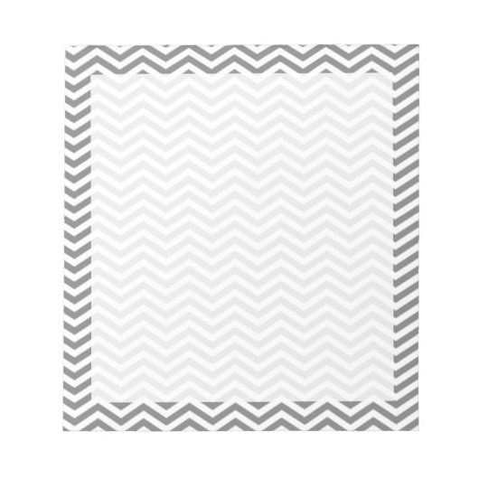 Gray Chevron Stripes Notitieblok (Voorkant)