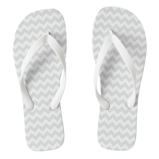 Gray Chevron Teenslippers (Voetbed)