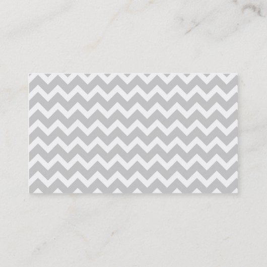Gray Chevron Visitekaartje (Achterkant)