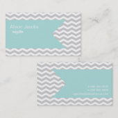 Gray Chevron Visitekaartjes (Voorkant / Achterkant)