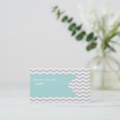 Gray Chevron Visitekaartjes (Staand voorkant)