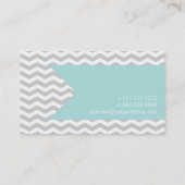 Gray Chevron Visitekaartjes (Achterkant)