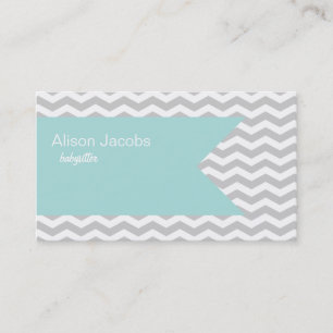 Gray Chevron Visitekaartjes