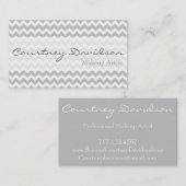 Gray Chevron Visitekaartjes (Voorkant / Achterkant)