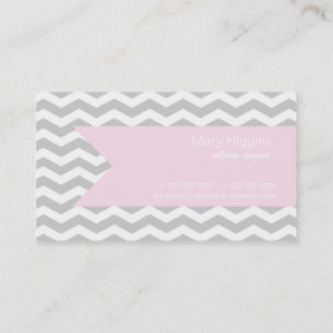 Gray Chevron Visitekaartjes