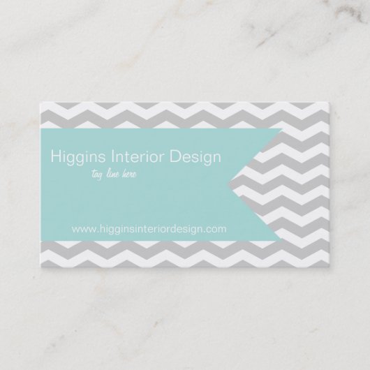 Gray Chevron Visitekaartjes (Voorkant)