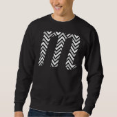Gray Chevron White Zigzag Pattern Monogram Initiaa Trui (Voorkant)
