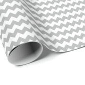 Gray Chevron Wrapping Paper Cadeaupapier (Rol Hoek)