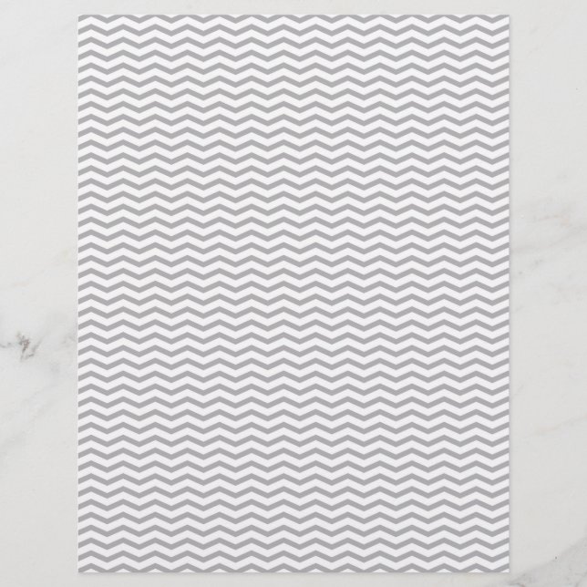 Gray Chevron/Zig Zag Scrapbook Paper (Voorkant)