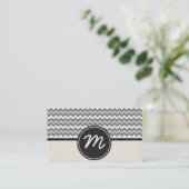 Gray Chevron Zigzag Pattern 2 Visitekaartje (Staand voorkant)
