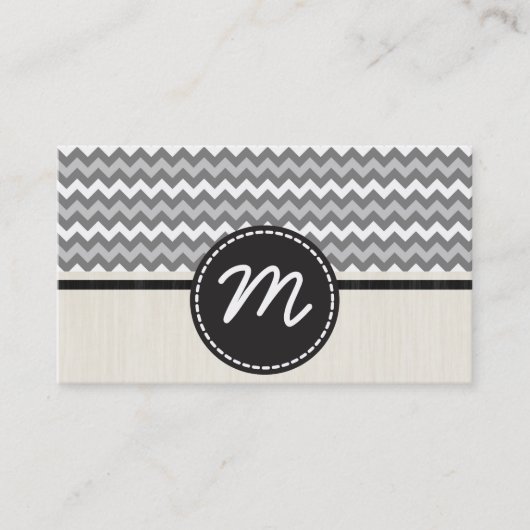 Gray Chevron Zigzag Pattern 2 Visitekaartje (Voorkant)