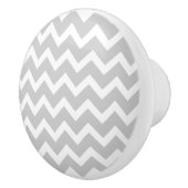 Gray Chevron Zigzag Pattern Ceramic Knobs Keramische Knop (Rechts)