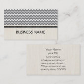Gray Chevron Zigzag Pattern Visitekaartje (Voorkant / Achterkant)