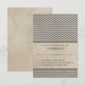 Gray Chic Chevron Response Kaart (Voorkant / Achterkant)