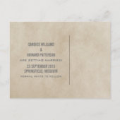 Gray Chic Chevron Save the Date Briefkaart (Achterkant)