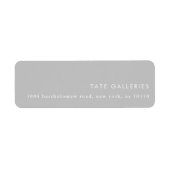 Gray Chic Modern Minimal Return Address Label (Voorkant)