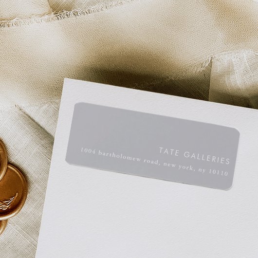 Gray Chic Modern Minimal Return Address Label