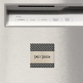 Gray Chic Quatrefoil Sweet 16 Magnet (Insitu (Vaatwasser))